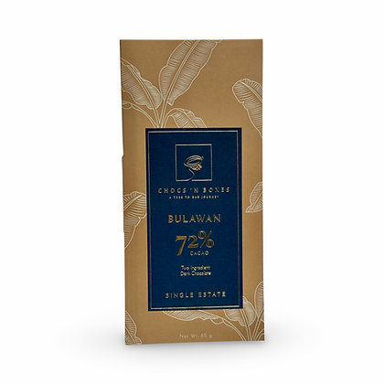 bulawan 72% dark chocolate bar