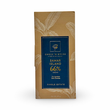 samar island 66% dark chocolate bar